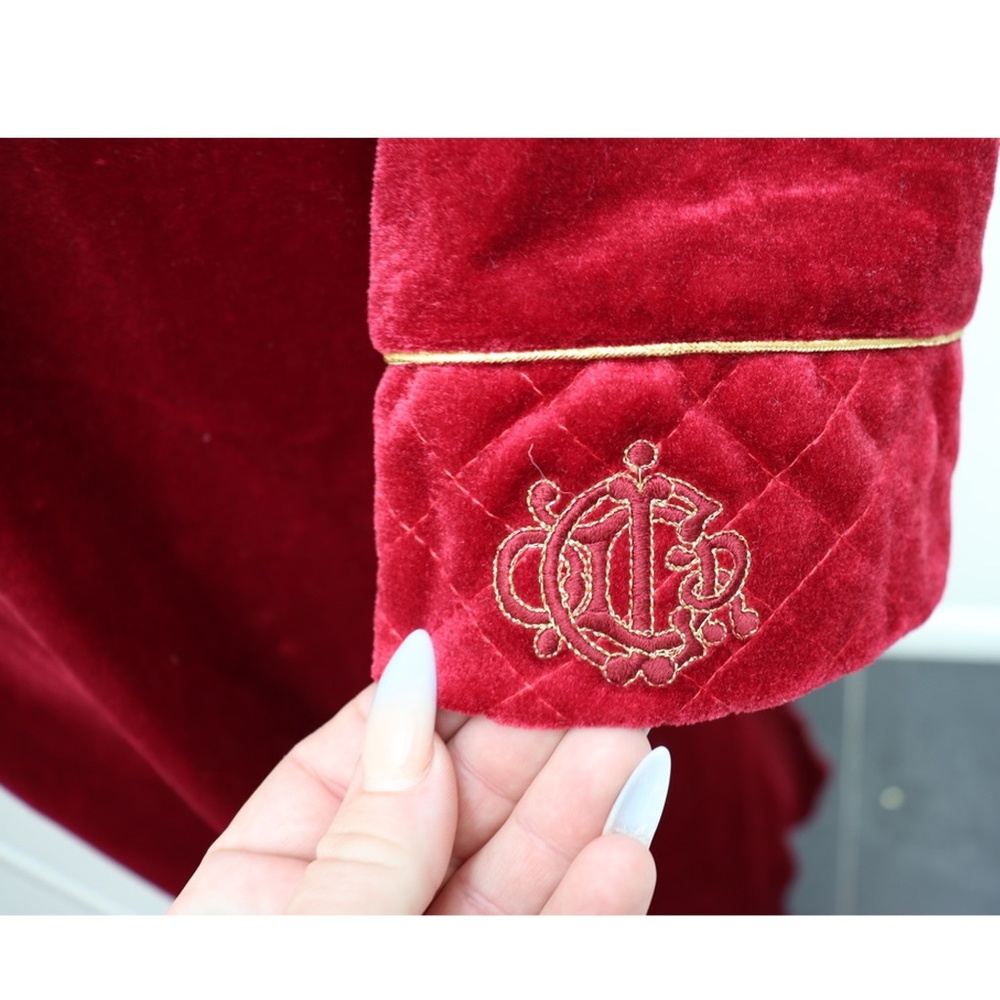 Dior Red Velvet Robe - Picture 4 of 10